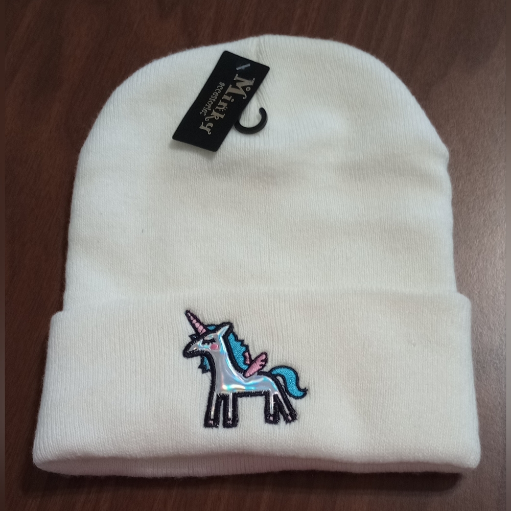 Minky-Unicorn Beanie